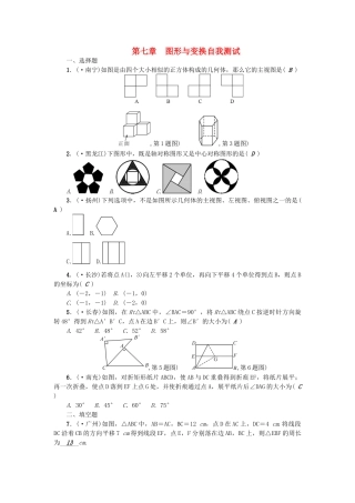 2025年中考数学总复习考点聚焦图形与变换自我测试