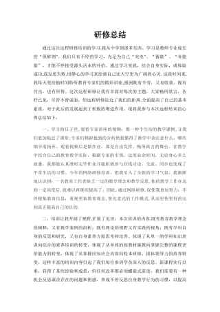 2025年继续教育研修总结