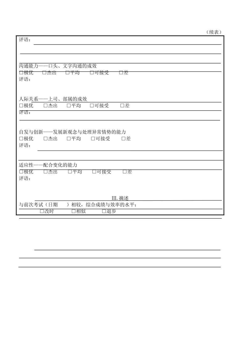 2025年各类人员考核表范例_第2页