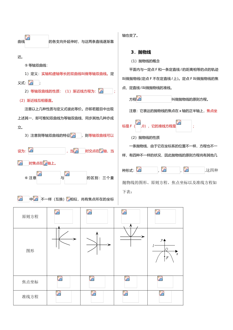 2025年完美版圆锥曲线知识点总结模板_第3页