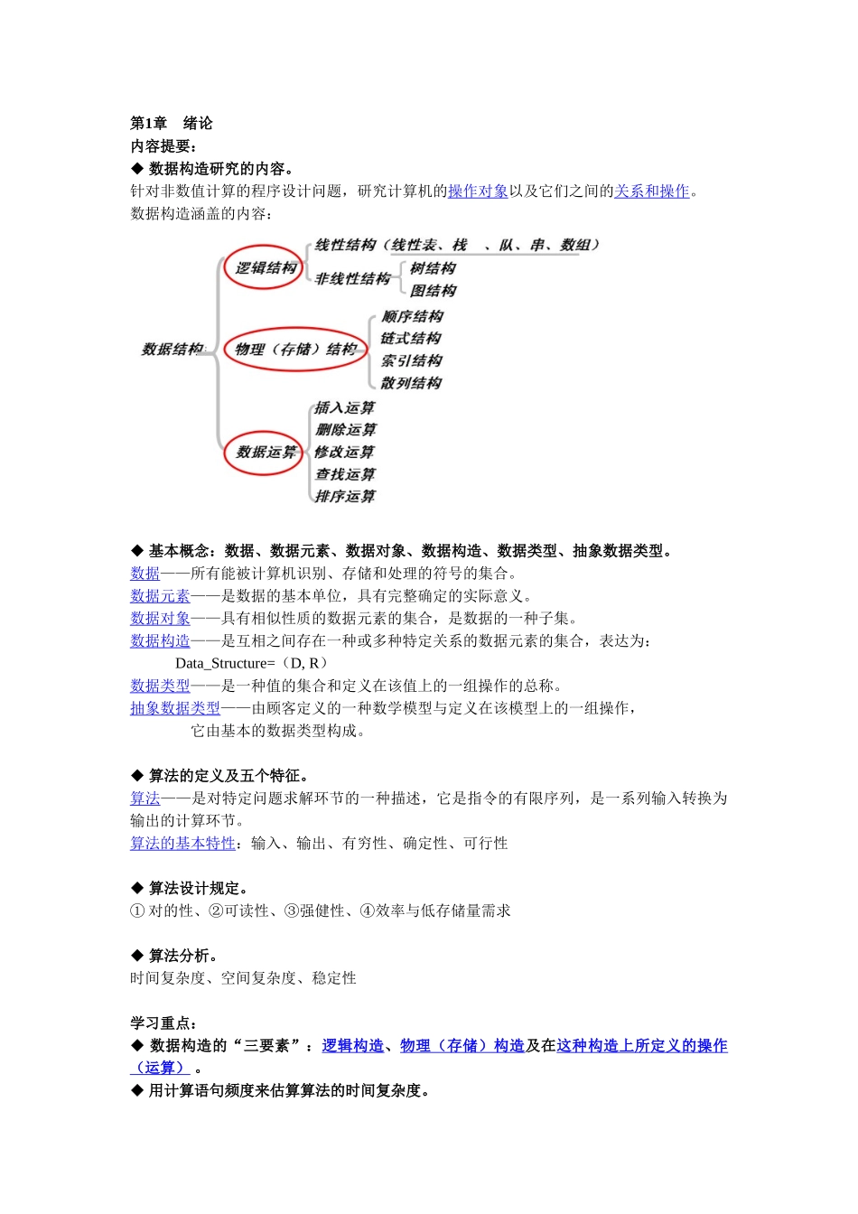 2025年数据结构知识点全面总结—精华版_第1页