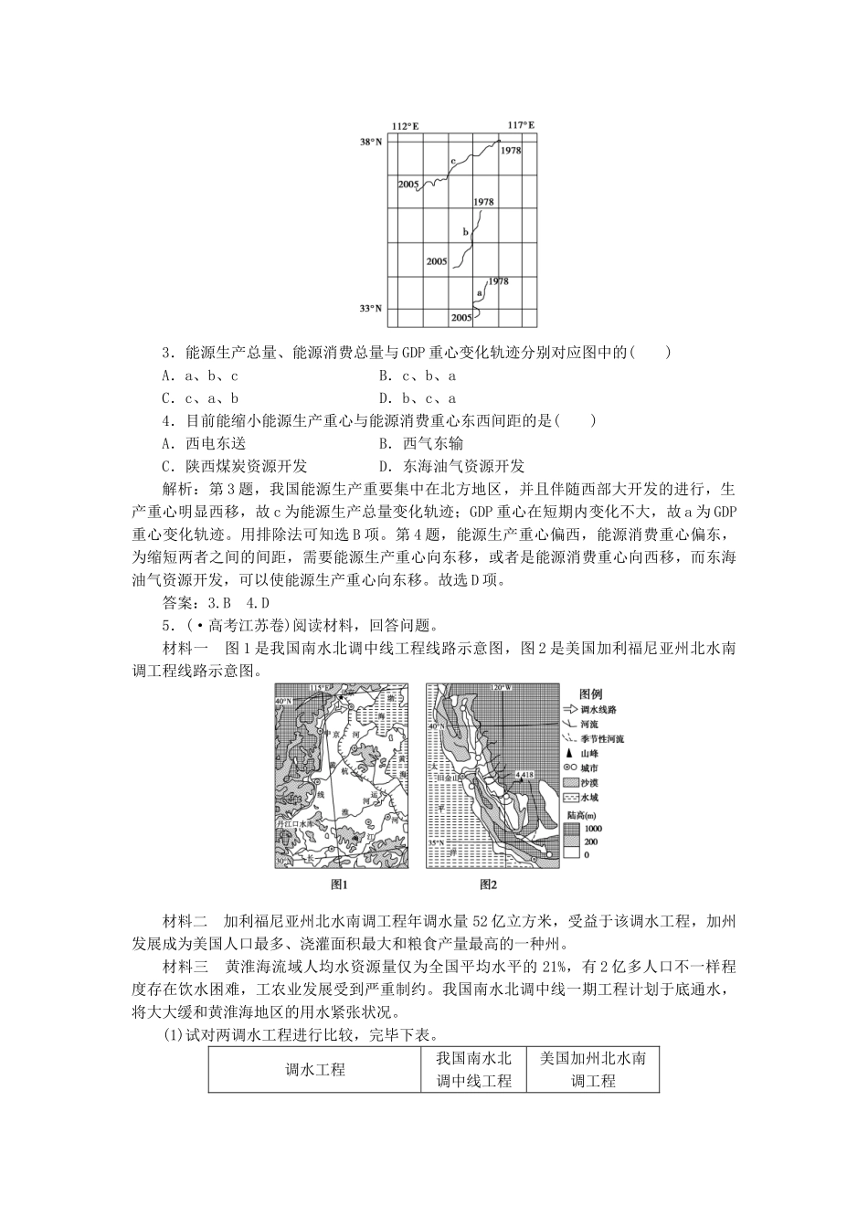 2025年优化方案福建专用高考地理总复习第十六章第33讲资源的跨区域调配以我国西气东输为例真题演练_第2页