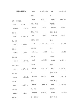 2025年大学英语六级词汇