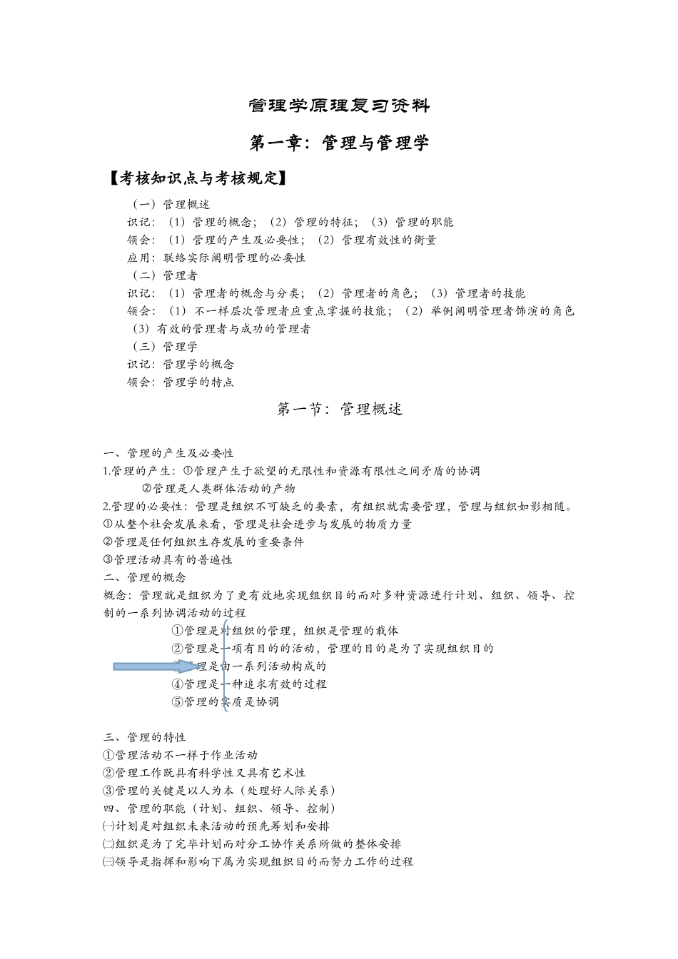 2025年管理学原理知识点总结_第1页
