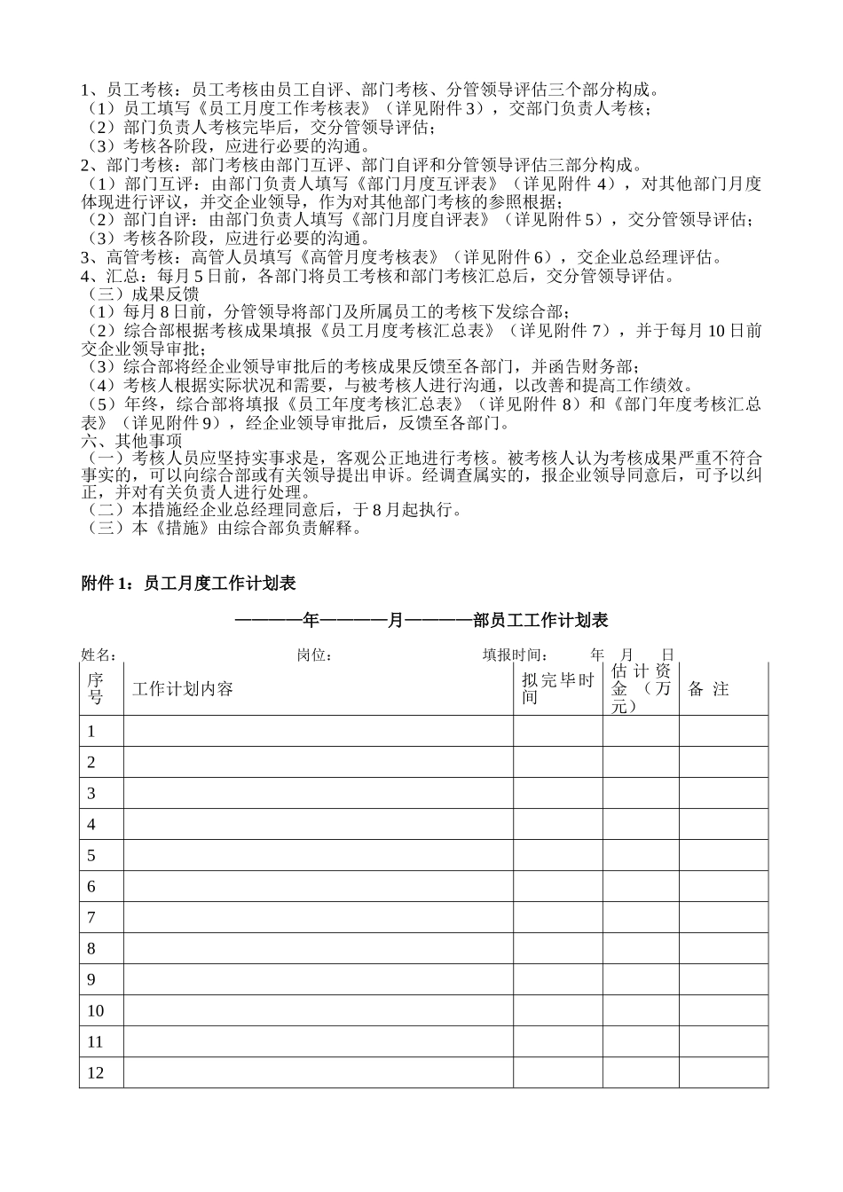 2025年全套公司绩效考核办法_第3页