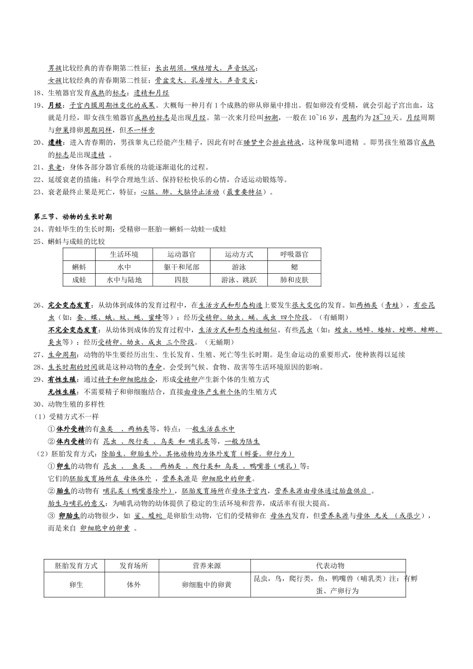 2025年浙教版科学七级下册知识点汇总复习整理版教学教材_第2页