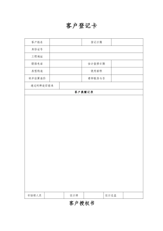 2025年家装公司工作表格
