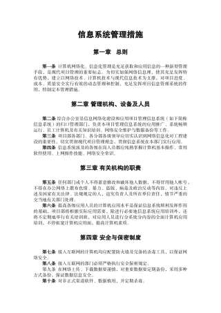 2025年信息系统管理办法