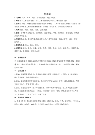 2025年初中语文知识点归纳整理