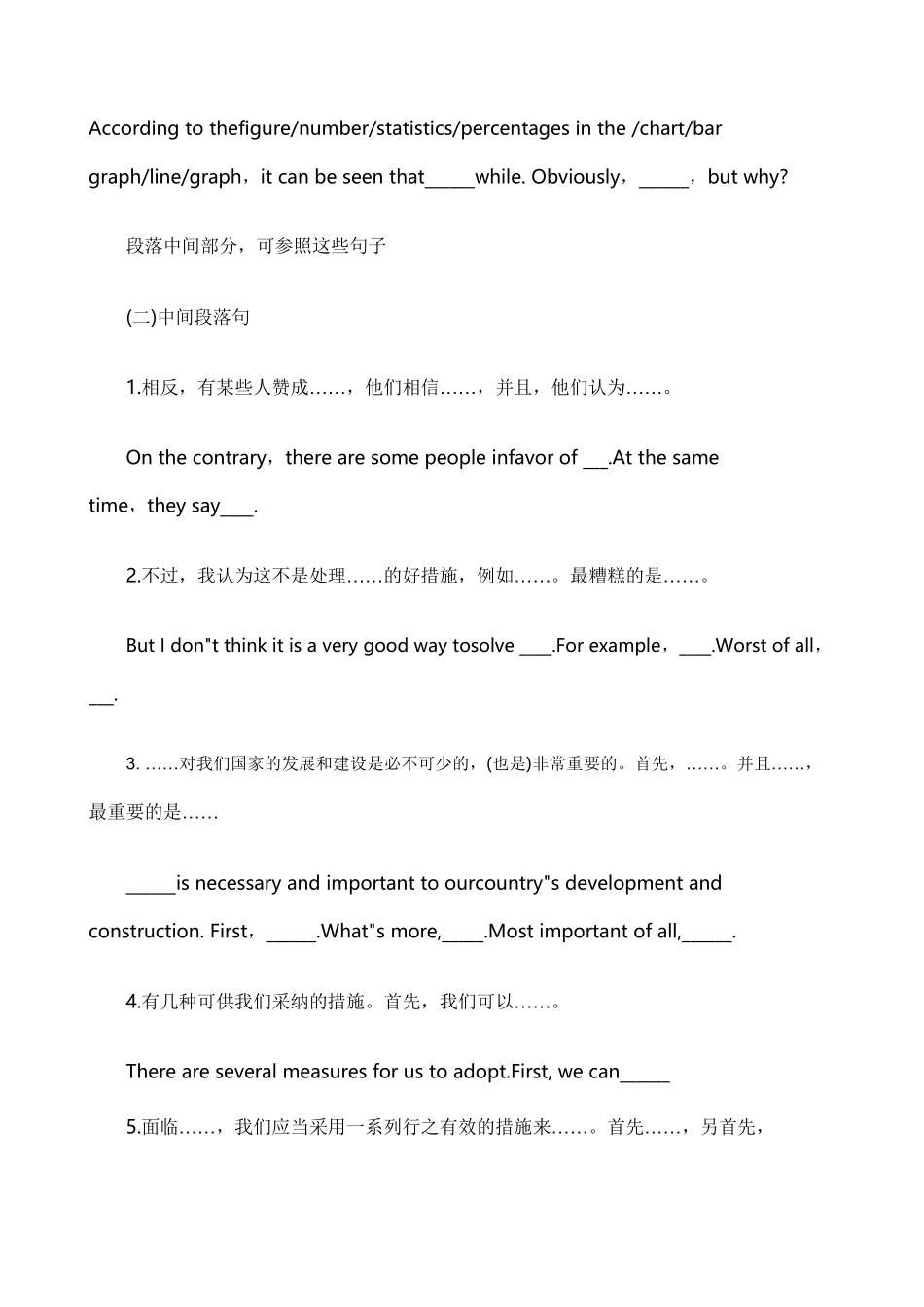 2025年同等学力申硕英语作文40个常用句型_第3页