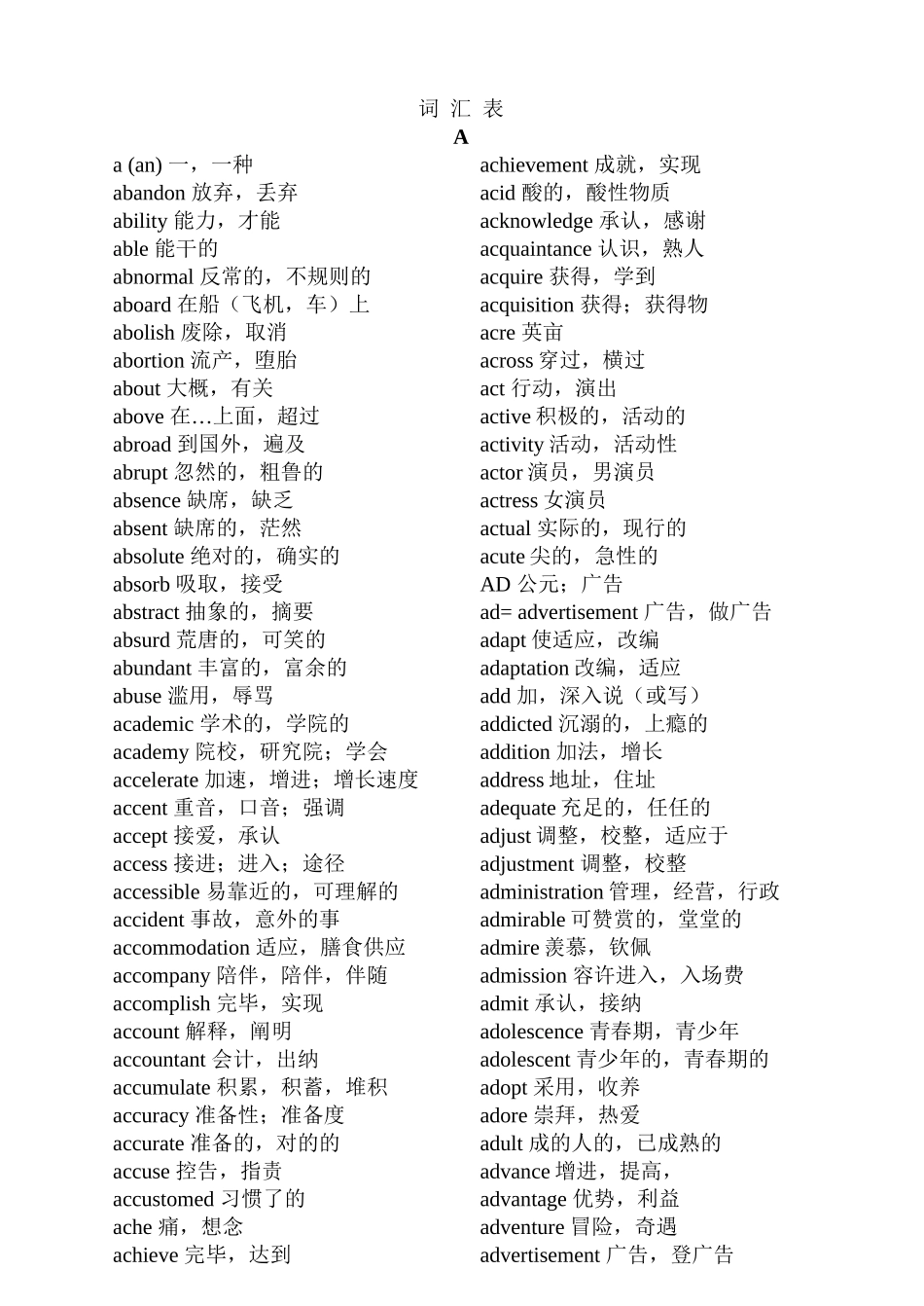 2025年专升本英语词汇表版本_第2页