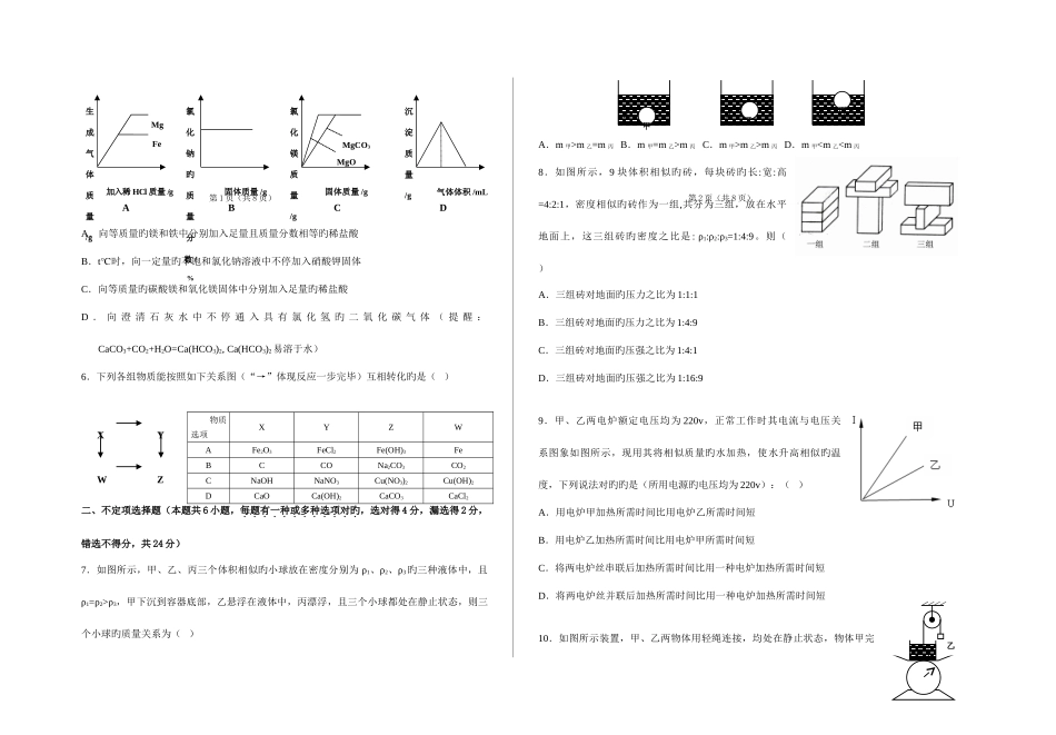 2025年物理化学综合笔试试卷_第2页