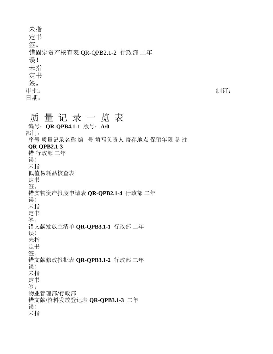 2025年物业管理停车场管理全套ISO质量体系表格_第3页