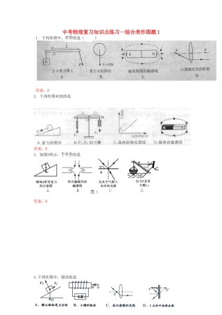 2025年中考物理知识点复习练习综合类作图题