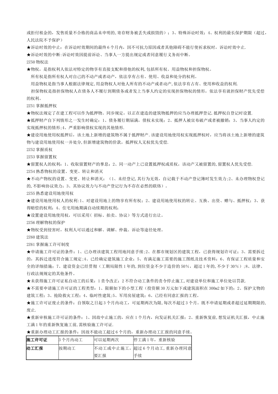 2025年二级建造师建设工程法规及相关知识复习要点整理_第3页