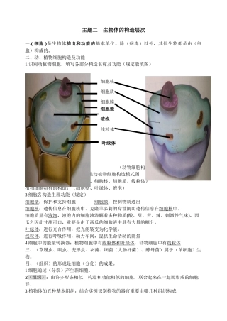 2025年人教版初中生物知识点归纳总结讲课稿