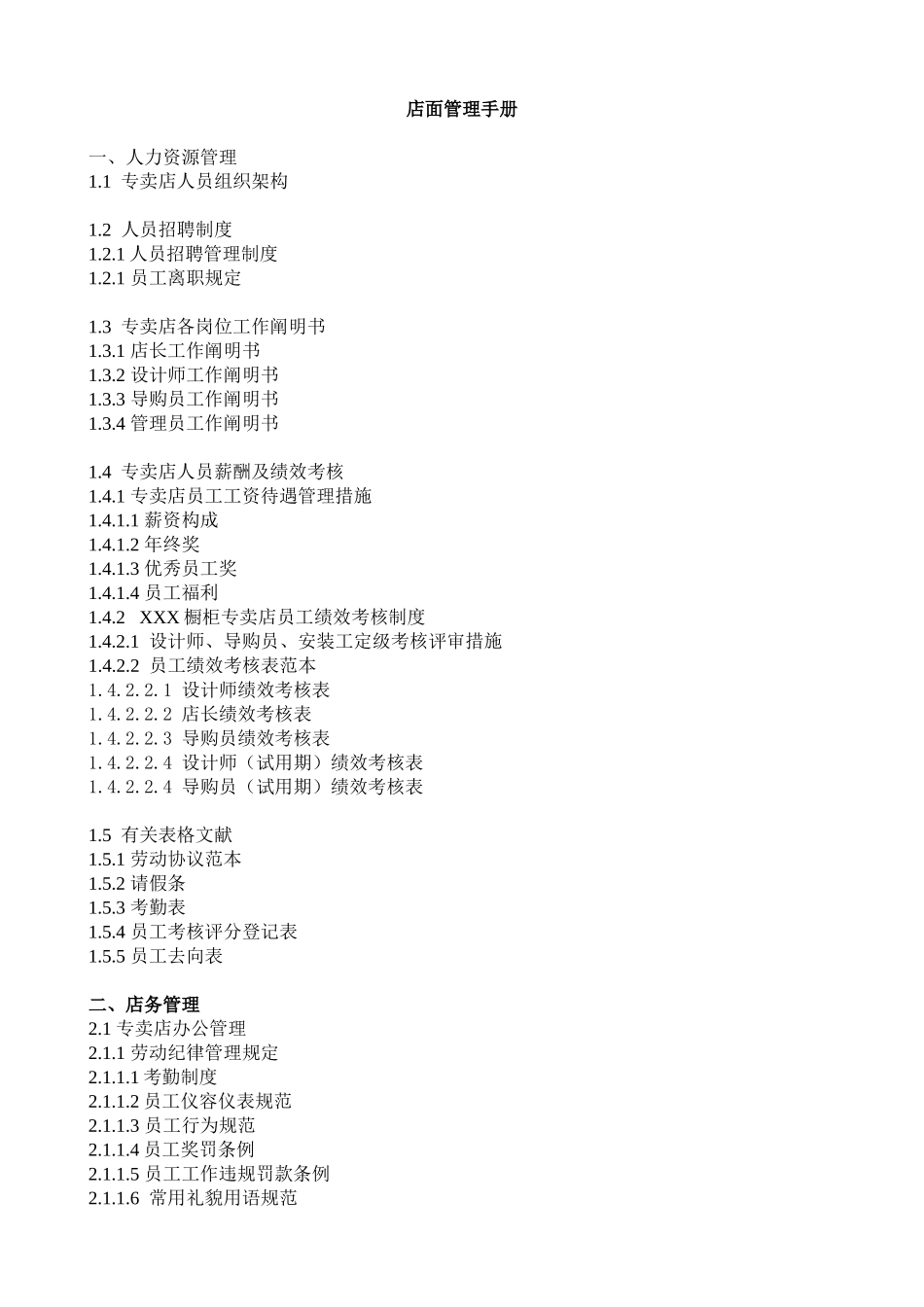 2025年品牌橱柜店面全套运营管理手册绝密版_第1页