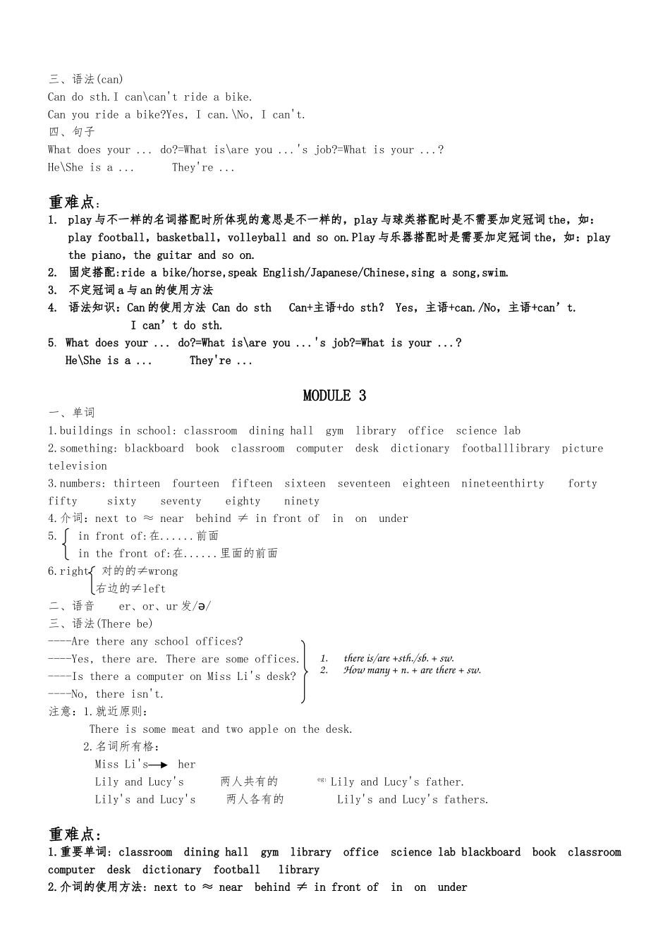 2025年外研版初中英语知识点汇总_第2页