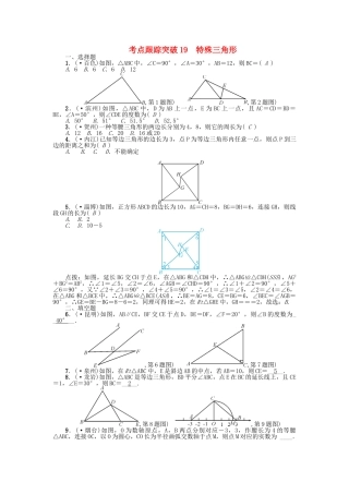 2025年中考数学考点跟踪突破19特殊三角形试题