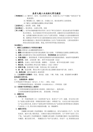 工业流程知识+答题技巧