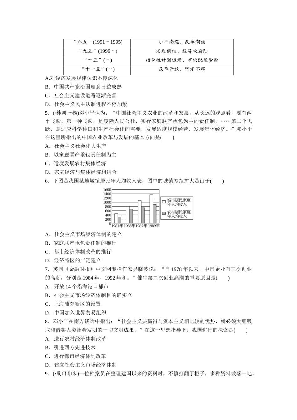 2025年高考历史考点跟踪复习训练_第2页