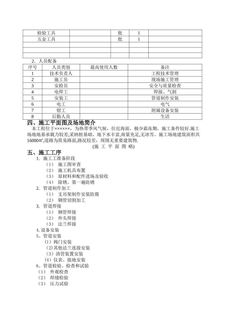 工业管道安装施工组织设计施工方案_第3页