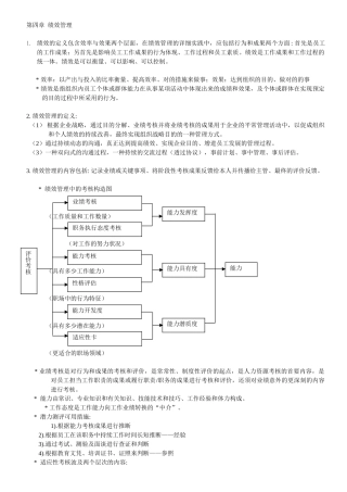 2025年上海二级人力资源管理师知识点ch4绩效管理