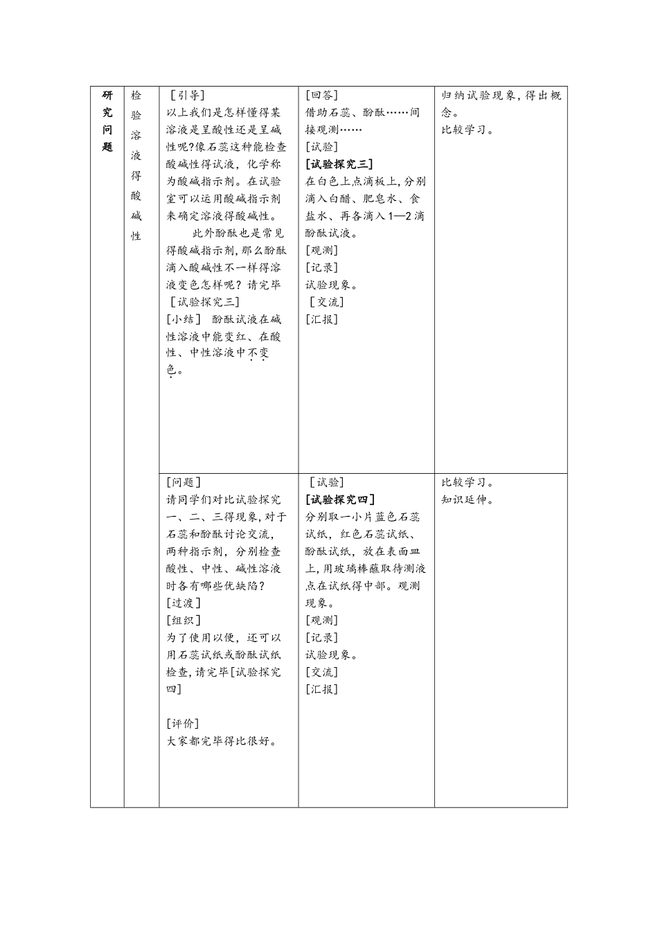 2025年沪科版九年级化学全册教案7.1溶液的酸碱性_第3页