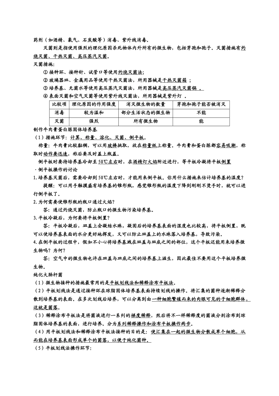 2025年生物选修1知识点总结_第3页