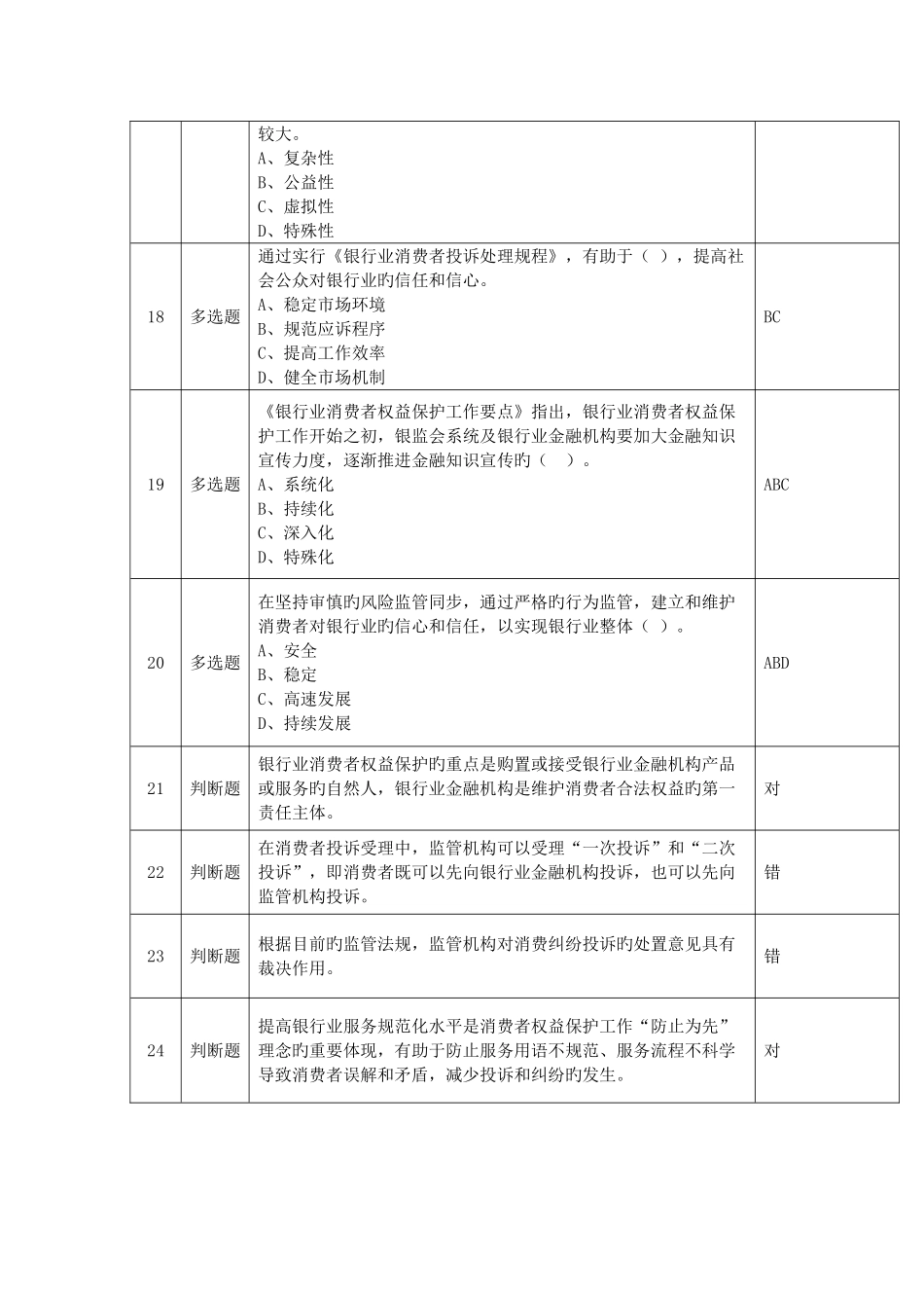 2025年邮储银行银行业消费者权益保护知识考试题库_第3页