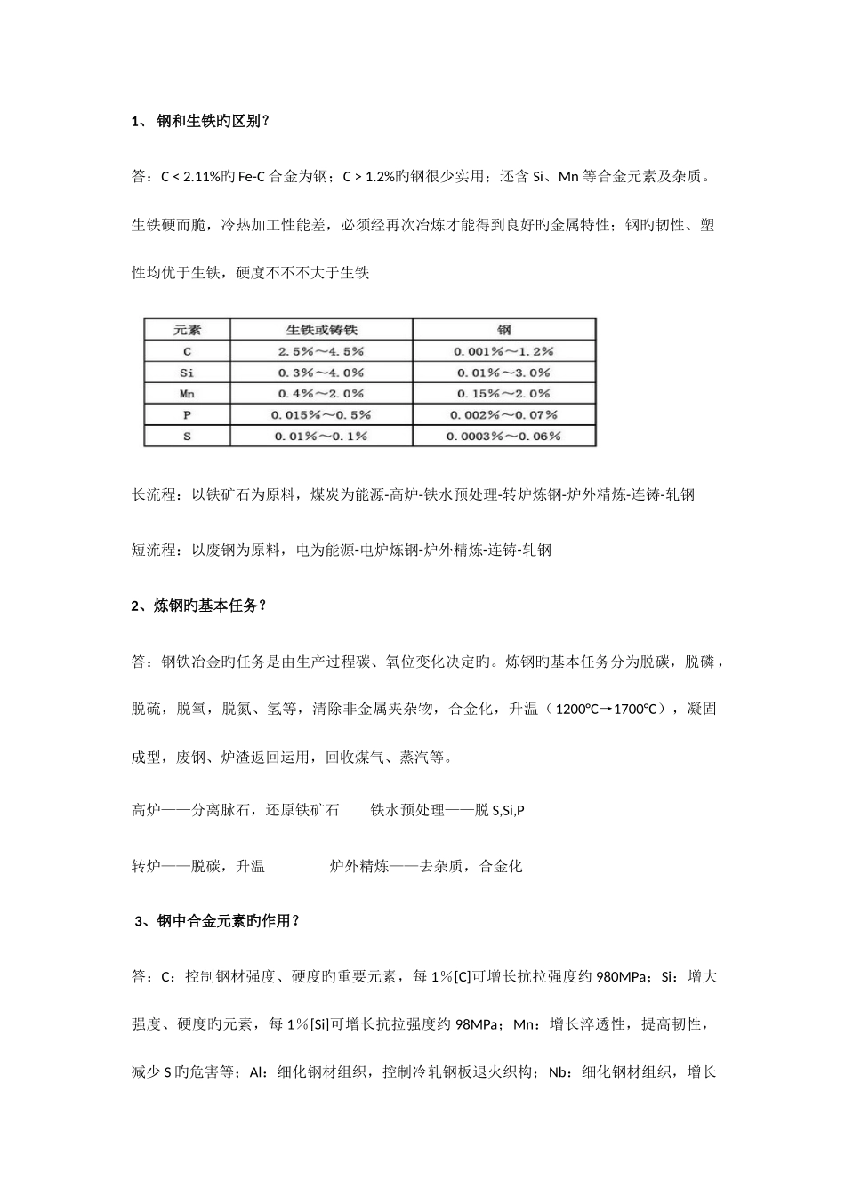 2025年钢铁冶金学炼钢部分总结知识点_第1页