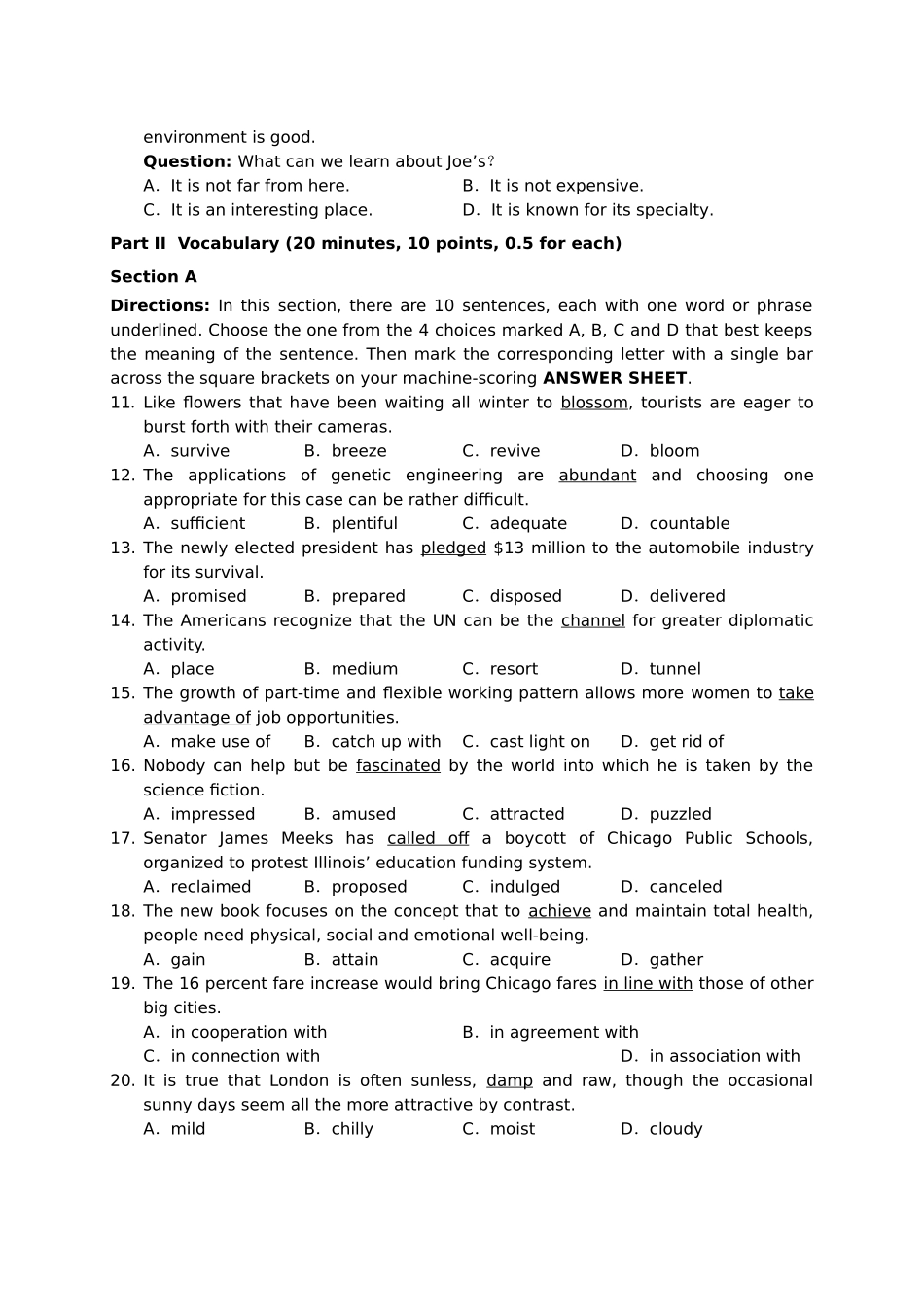 2025年同等学力申硕英语真题_第3页