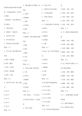 2025年针灸学题库