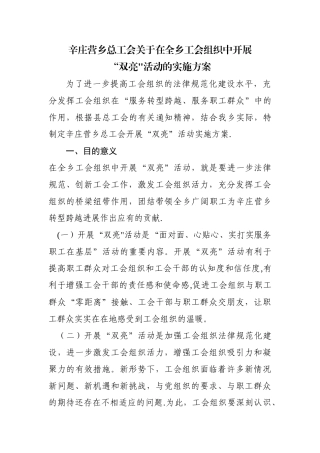 工会双亮方案