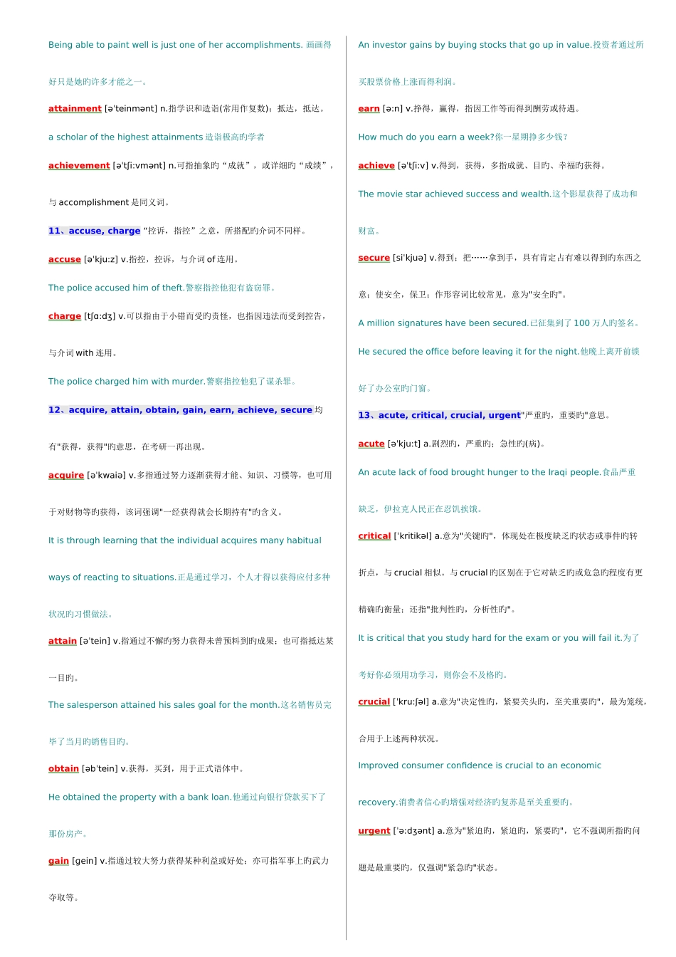 2025年高频考博英语词汇打印版大家论坛_第3页