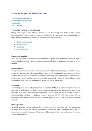 2025年麦肯锡面试指南超值啊