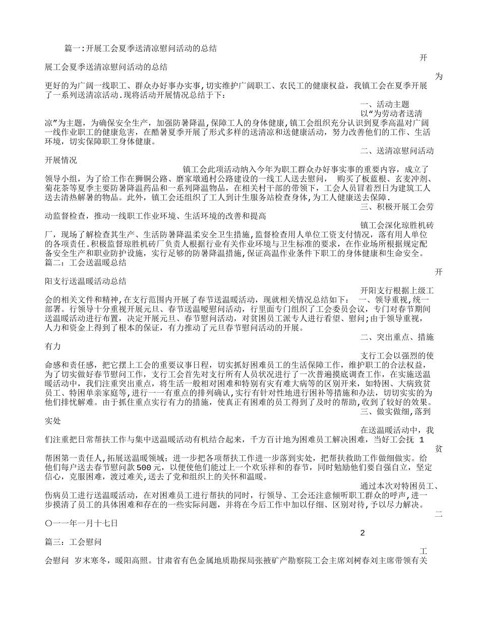 工会慰问总结_第1页