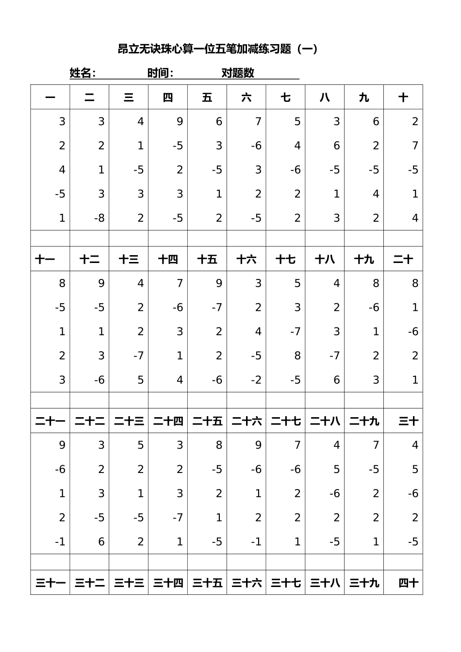 2025年珠心算题库教学内容_第2页