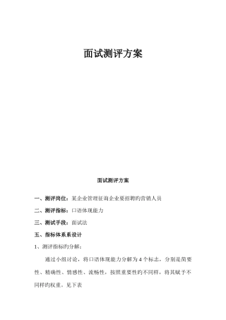 2025年面试测评方案