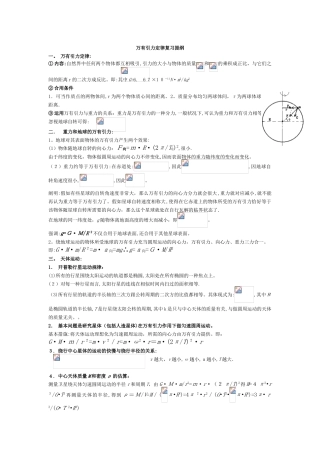 2025年万有引力与航天知识点总结18673范本