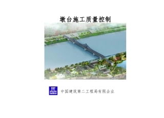 2025年景观桥工程墩台施工质量控制手册全册实用