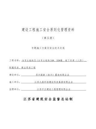 2025年专项施工组织方案与安全技术交底记录全套