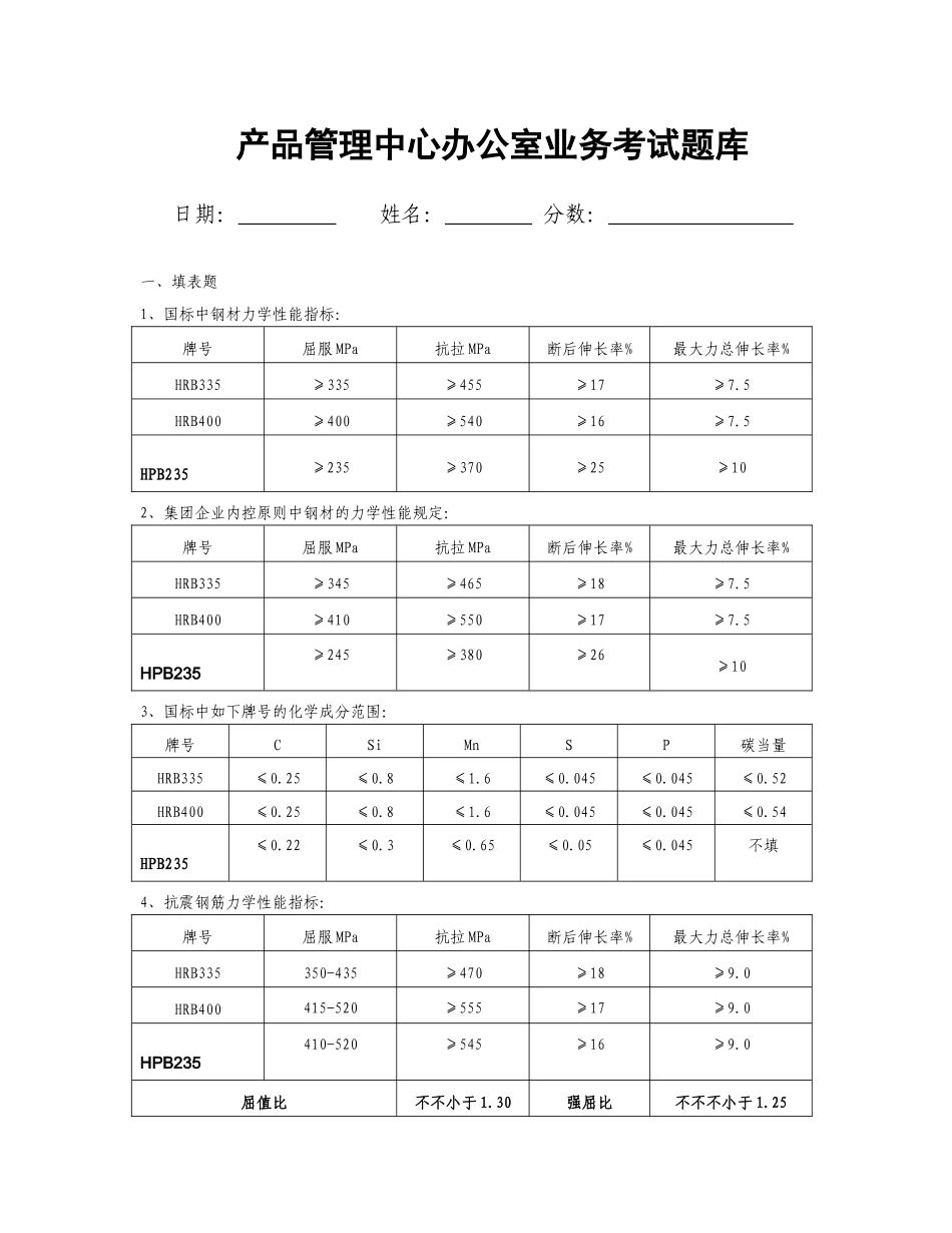 2025年资料办公室业务知识培训题库_第1页
