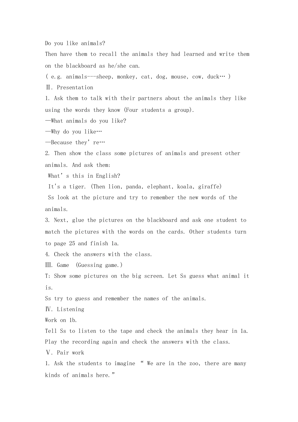 2025年Unit5Whydoyoulikepandas全单元教学案_第2页