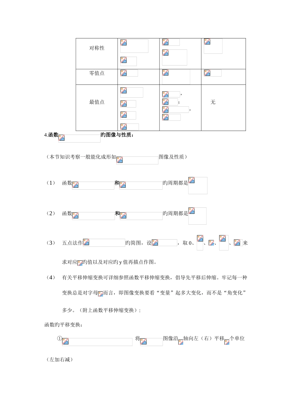 2025年高中三角函数常考知识点及练习题_第3页