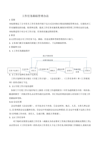 工作任务跟踪管理办法
