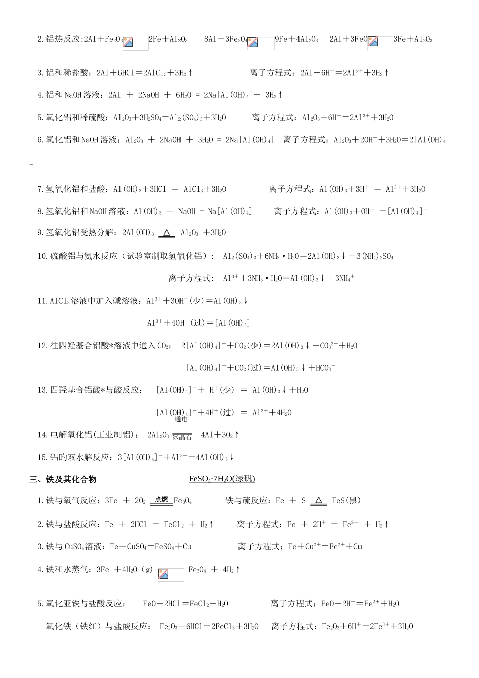 2025年高中必修化学方程式归纳超详细_第2页