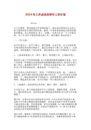 工作总结及明年工作计划