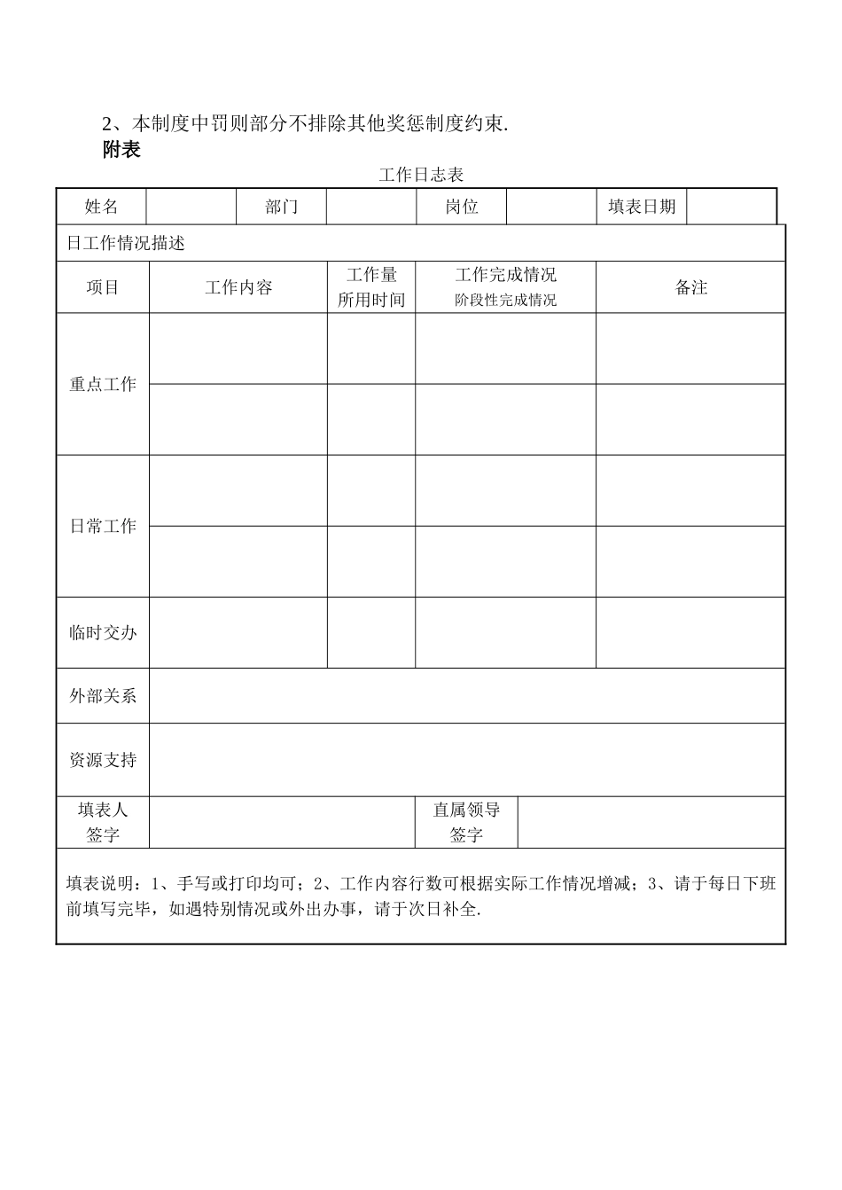 工作日志管理制度_第2页