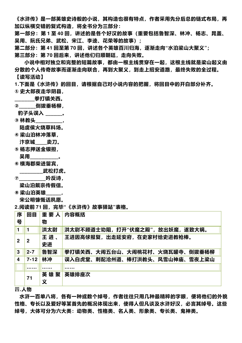 2025年《水浒传》名著阅读知识点复习过程_第3页